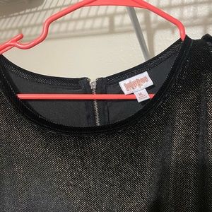 Lularoe black elegance Amelia with gold details. Still has tags on